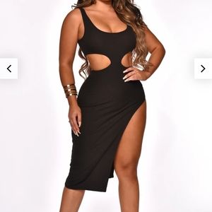 New, ribbed sexy little black dress